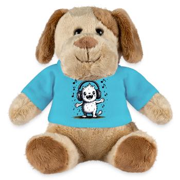 Cute Monster Monster Saying Quote - MiniFeet® Dog Helge - atoll blue - Front