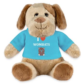 Ich liebe Soft Wombats - MiniFeet® Hund Helge - Atollblau - Vorne