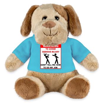 Sicherheitswarnung - MiniFeet® Hund Helge - Atollblau - Vorne