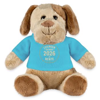 Legenden gehen 2026 in Rente Shirt - MiniFeet® Hund Helge - Atollblau - Vorne
