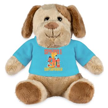 Glanzheld Reinigungs Superpower - MiniFeet® Hund Helge - Atollblau - Vorne