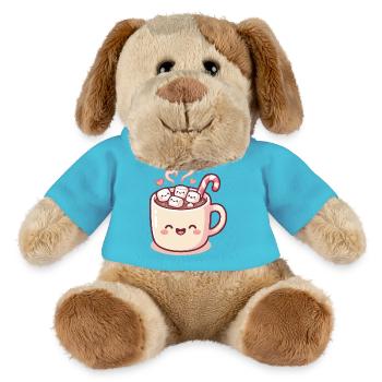 Cuddle mug with marshmallows & candy cane - MiniFeet® Dog Helge - atoll blue - Front