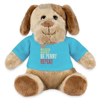 Eat Sleep Be Penny Repeat Retro Name - MiniFeet® Dog Helge - atoll blue - Front