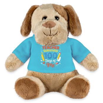 Lehrkraft Überlebt 100 Tage - MiniFeet® Hund Helge - Atollblau - Vorne