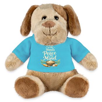 De la farine sur les mains | Pâtisserie, repos, cuisine - Chien en peluche Helge MiniFeet® - bleu outremer - Devant