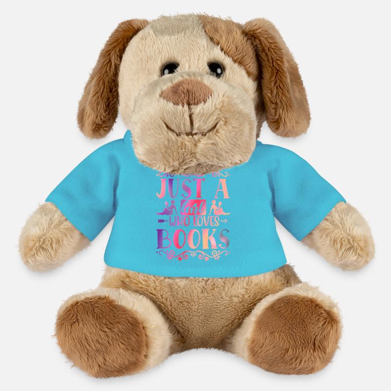 Nur ein Mädchen liebt Bücher - MiniFeet® Hund Helge - Atollblau