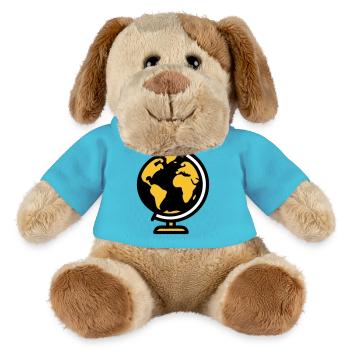 Globus Weltkugel Erde Schule - MiniFeet® Hund Helge - Atollblau - Vorne