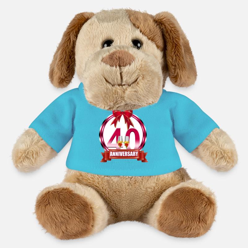 40th wedding Anniversary Ruby wedding anniversary - MiniFeet® Dog Helge - atoll blue