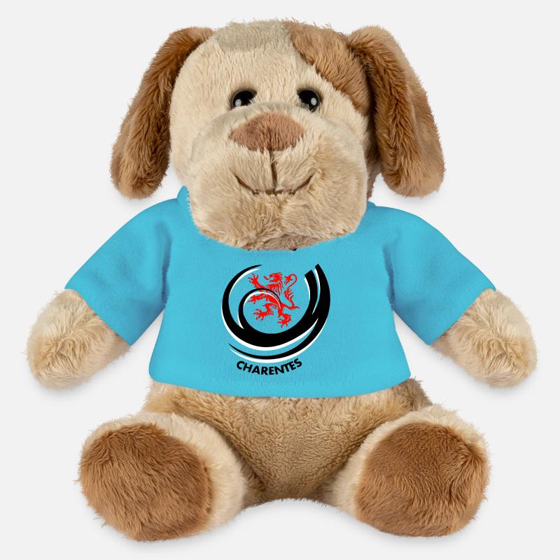 Emblème Poitou Charentes - Chien en peluche Helge MiniFeet® - bleu outremer