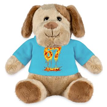 Six Sept Lave - Chien en peluche Helge MiniFeet® - bleu outremer - Devant