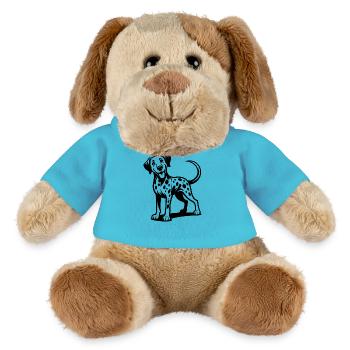 Cuddly Dalmatian Dog Funny Four-legged Friend - MiniFeet® Dog Helge - atoll blue - Front