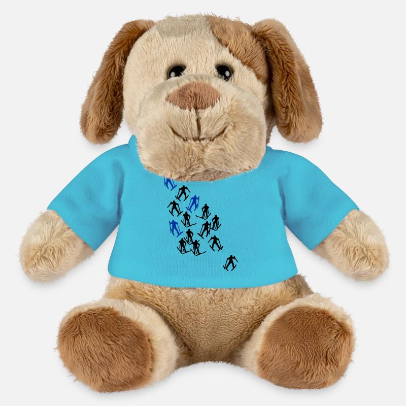 Ski Langlauf Skiläufer - MiniFeet® Hund Helge - Atollblau