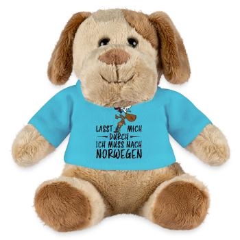 Lasst mich durch ich muss nach Norwegen - MiniFeet® Hund Helge - Atollblau - Vorne
