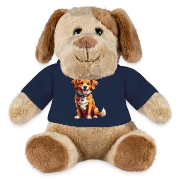Dog Playful Companion Children's Gift - MiniFeet® Dog Helge - french navy - Front