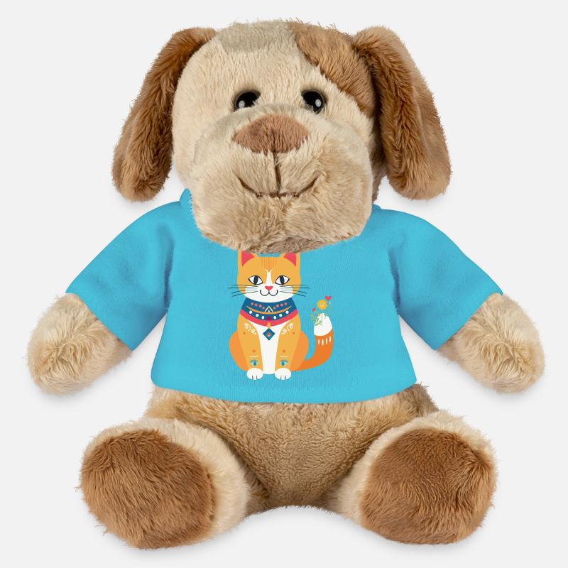 süße Folklore-Katze - MiniFeet® Hund Helge - Atollblau