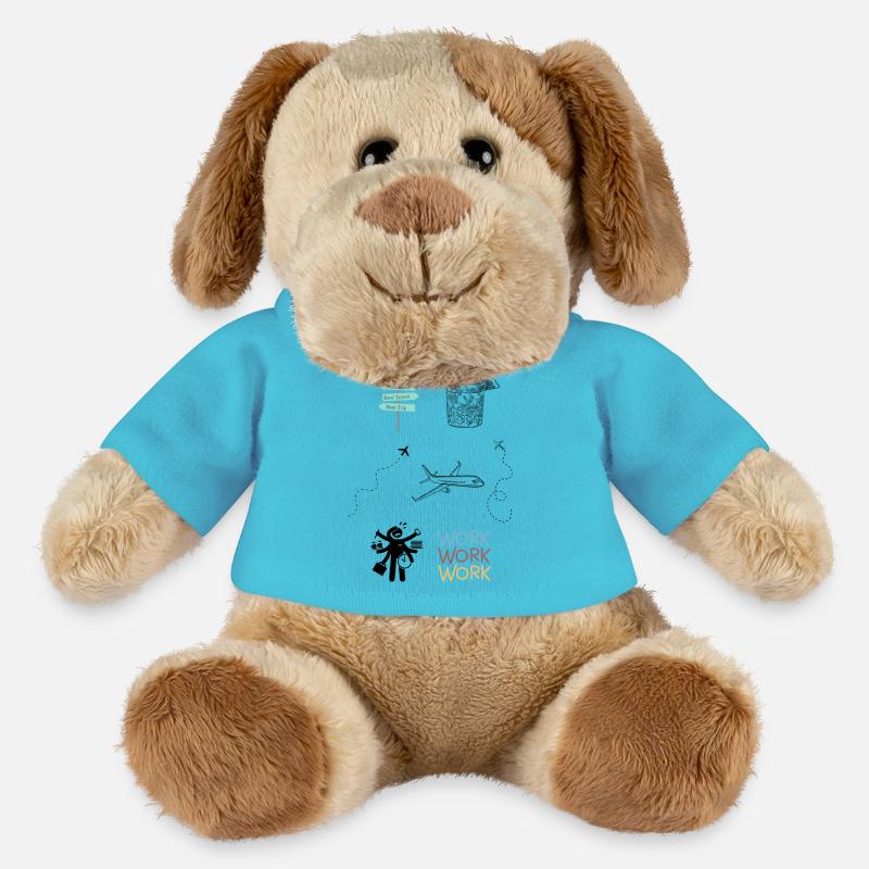 Arbeit vs. Urlaub - MiniFeet® Hund Helge - Atollblau