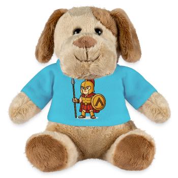 Bande dessinée spartiate - Chien en peluche Helge MiniFeet® - bleu outremer - Devant