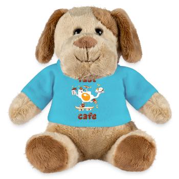 Schnelles Cafe - MiniFeet® Hund Helge - Atollblau - Vorne