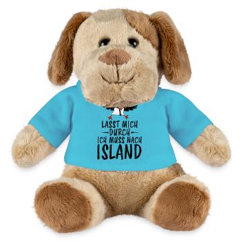 Lasst mich durch ich muss nach Island - MiniFeet® Hund Helge - Atollblau - Vorne