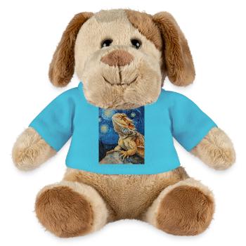 Bearded Dragons, Lizards, Van Gogh, Starry Night - MiniFeet® Dog Helge - atoll blue - Front