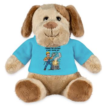 Electrician Suspense Humor | Funny Stream - MiniFeet® Dog Helge - atoll blue - Front
