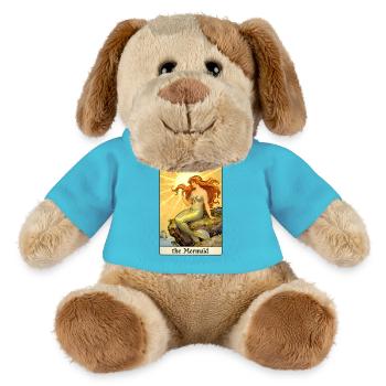 Vintage-Meerjungfrau-Tarotkarte - MiniFeet® Hund Helge - Atollblau - Vorne