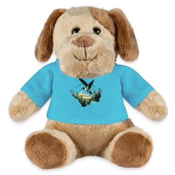 hummingbird, bird, nature, animals, wilderness, nectar - MiniFeet® Dog Helge - atoll blue - Front