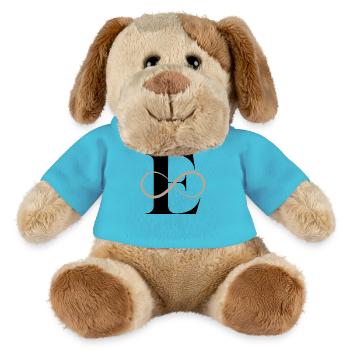Unendlicher Buchstabe e - MiniFeet® Hund Helge - Atollblau - Vorne