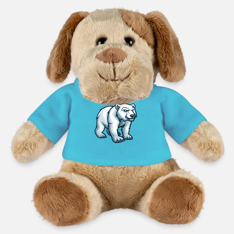 Eisbär Comic - MiniFeet® Hund Helge - Atollblau