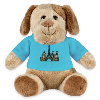 Horizon de Paris - Chien en peluche Helge MiniFeet® - bleu outremer - Devant