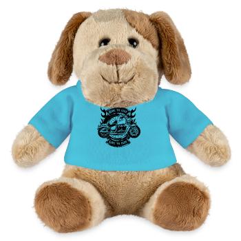 Crâne de hors-la-loi Gangs d’autoroutes Mort de motard - Chien en peluche Helge MiniFeet® - bleu outremer - Devant