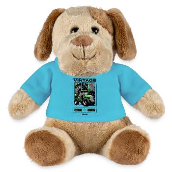 Vintage Traktor Bauer Geburtstag Jahrgang 1999 - MiniFeet® Hund Helge - Atollblau - Vorne