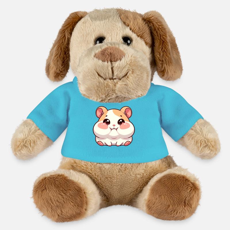 Süßer Hamster mit prallen Backen - MiniFeet® Hund Helge - Atollblau