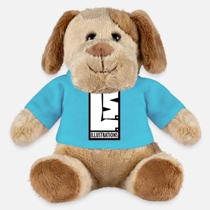 L.S.ILLUSTRATIONS LOGO - MiniFeet® Hund Helge - Atollblau
