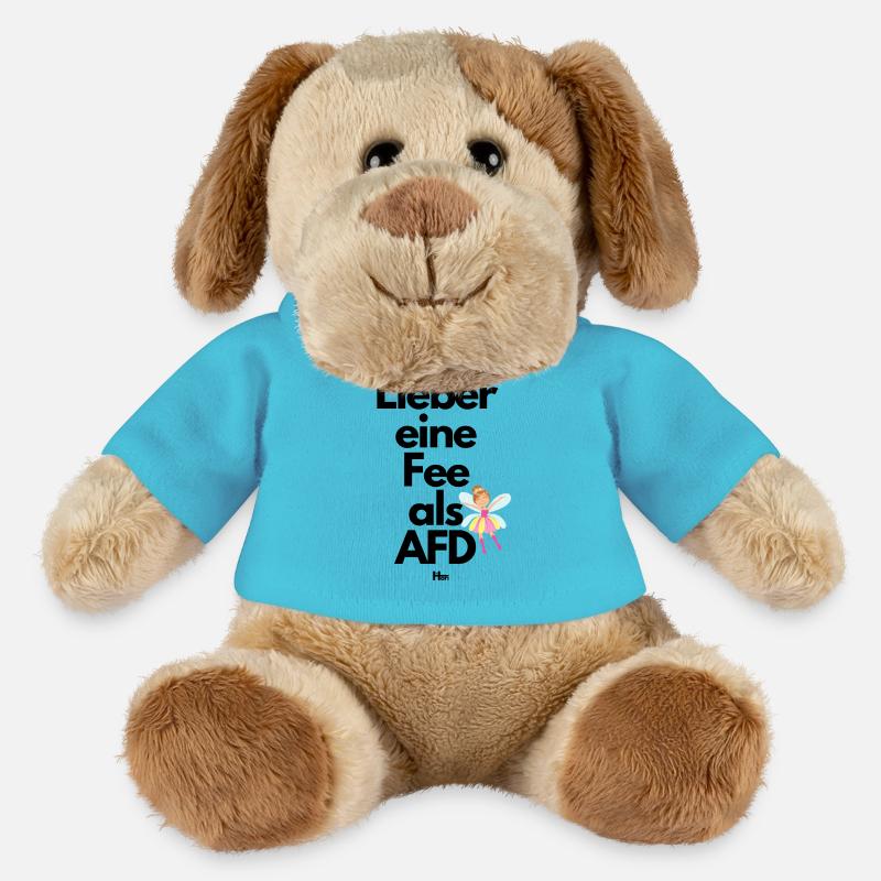 Lieber eine Fee als AFD - MiniFeet® Hund Helge - Atollblau