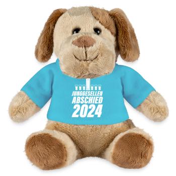 Junggesellen Abschied 2024 - MiniFeet® Hund Helge - Atollblau - Vorne
