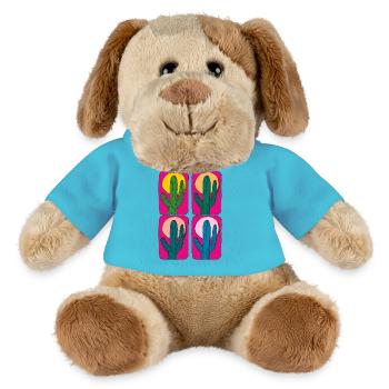 Cactus Mexique 4 plis - Chien en peluche Helge MiniFeet® - bleu outremer - Devant