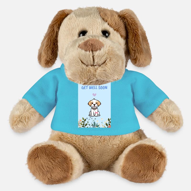 Gute Besserung Geschenk - MiniFeet® Hund Helge - Atollblau