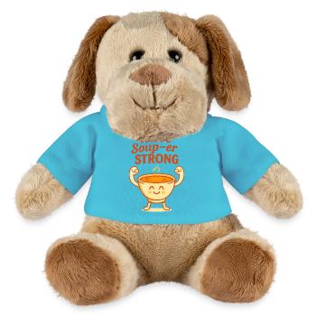 You’re Soup-er Strong Cute Pun Design - MiniFeet® Dog Helge - atoll blue - Front