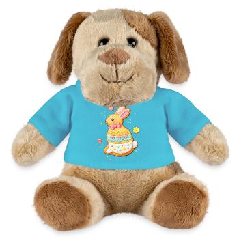 Cute bunny as a decorated cookie - MiniFeet® Dog Helge - atoll blue - Front