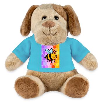 abeille - Chien en peluche Helge MiniFeet® - bleu outremer - Devant