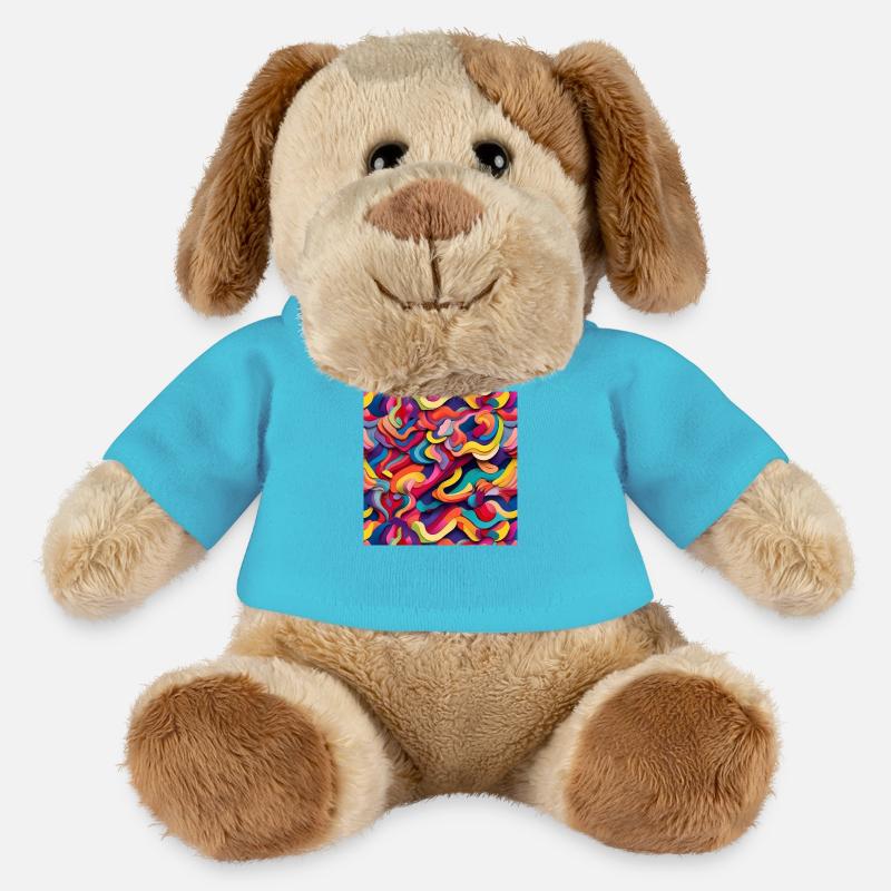 Coloré - Chien en peluche Helge MiniFeet® - bleu outremer