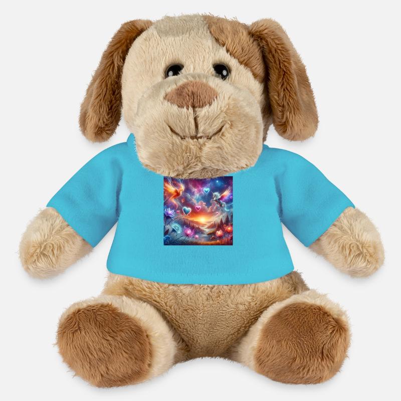 Créatures mystiques 1 - Chien en peluche Helge MiniFeet® - bleu outremer