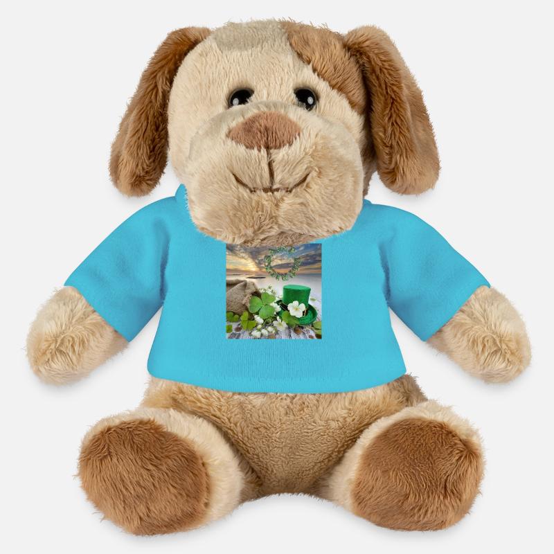 Saint patrick - Chien en peluche Helge MiniFeet® - bleu outremer