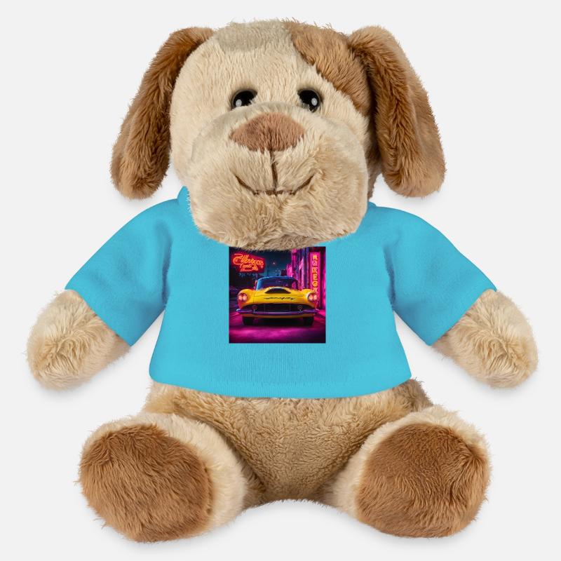 Eclats Rétro - Chien en peluche Helge MiniFeet® - bleu outremer