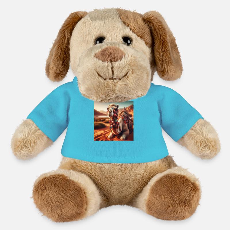 camel in a desert A1 - Chien en peluche Helge MiniFeet® - bleu outremer