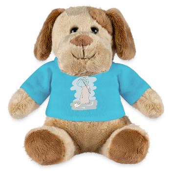 Illustriertes Design mit Viscacha - MiniFeet® Hund Helge - Atollblau - Vorne