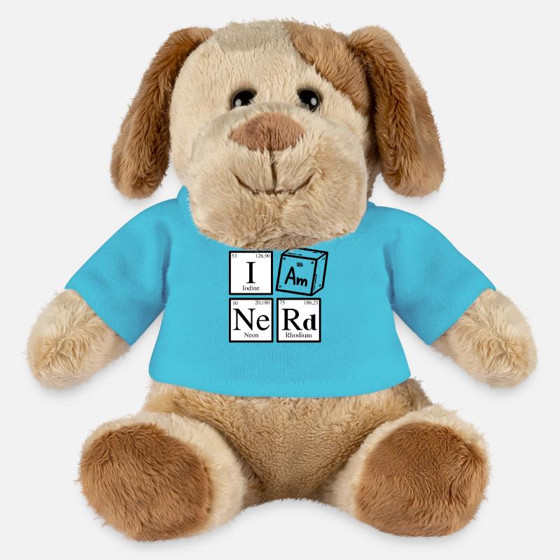 Ich bin ein Nerd - MiniFeet® Hund Helge - Atollblau