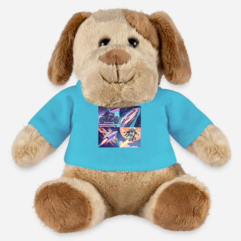 Zunkunft im Weltall - MiniFeet® Hund Helge - Atollblau