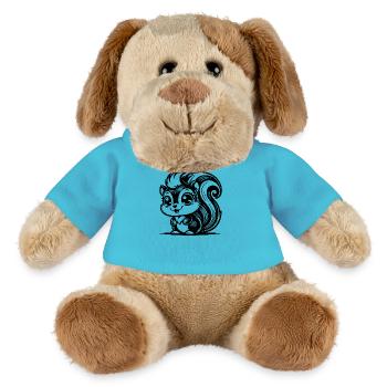 Goldig lächelndes Eichhörnchen mit riesigen Augen - MiniFeet® Hund Helge - Atollblau - Vorne